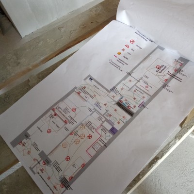 Прокладка силовых и слаботочных сетей